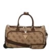 Guess Berta Wheeled Duffel Latte Logo/brown
