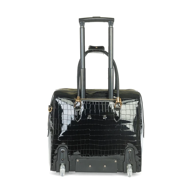 Olivia Lauren Alice Business Trolley Croco Zwart 5 Olivia Lauren Alice Business Trolley Croco Zwart - Afbeelding 3