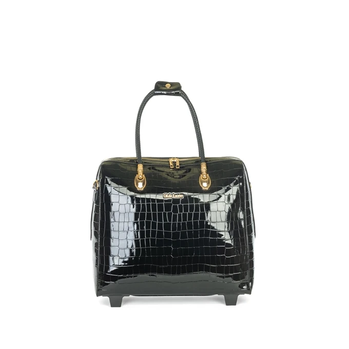 Olivia Lauren Alice Business Trolley Croco Zwart 8 Olivia Lauren Alice Business Trolley Croco Zwart - Afbeelding 6