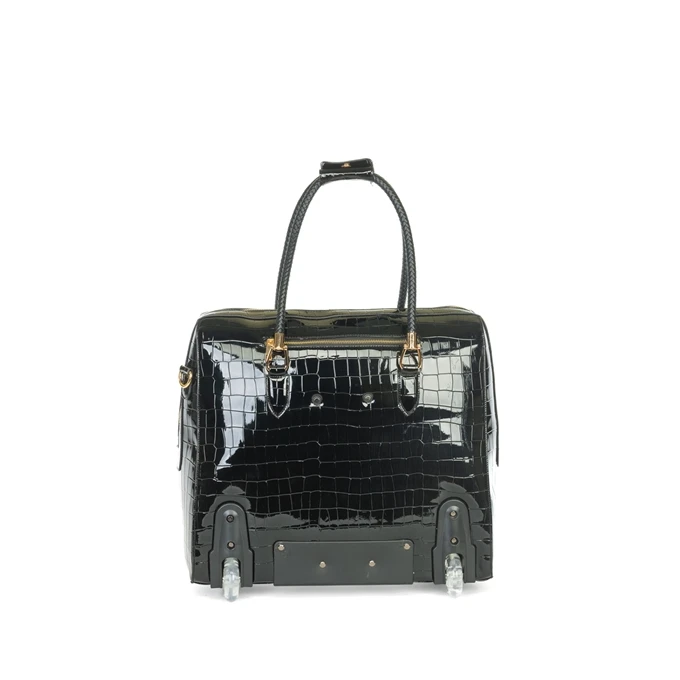 Olivia Lauren Alice Business Trolley Croco Zwart 9 Olivia Lauren Alice Business Trolley Croco Zwart - Afbeelding 7