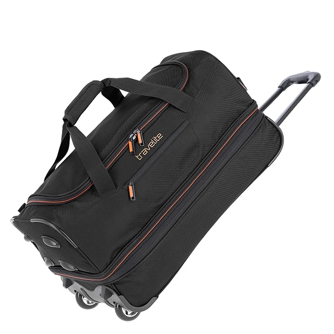 Travelite Basics Wheeled Duffle 55 Expandable Black 3 Travelite Basics Wheeled Duffle 55 Expandable Black