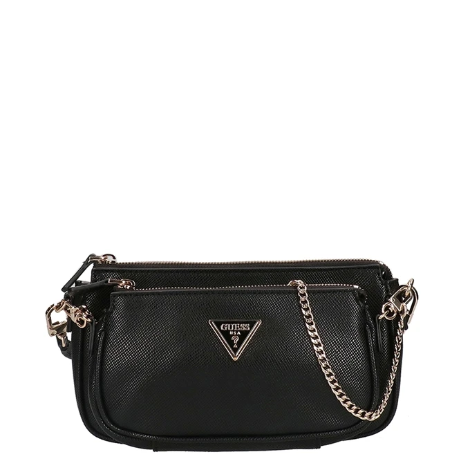 Guess Noelle Dbl Pouch Crossbody Black 3 Guess Noelle Dbl Pouch Crossbody Black