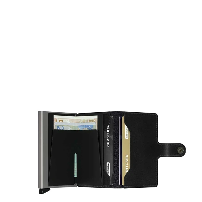 Secrid Miniwallet Portemonnee Black Leather 4 Secrid Miniwallet Portemonnee Black Leather - Afbeelding 2