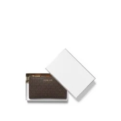 Michael Kors Jet Set Dubbel Zip Wristlet Brown -Luxe Tassen image 1884