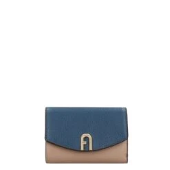 Furla Primula Compact Wallet M Blu Jay/greige/cognac