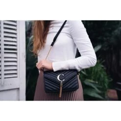 Charm London Belleville Schoudertas Zwart-zilver -Luxe Tassen image 190