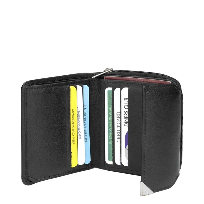 DR Amsterdam Toronto Portemonnee RFID Met Rits Black 4 DR Amsterdam Toronto Portemonnee RFID Met Rits Black - Afbeelding 2