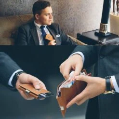 Exentri Leather Wallet RFID Brown -Luxe Tassen image 1947