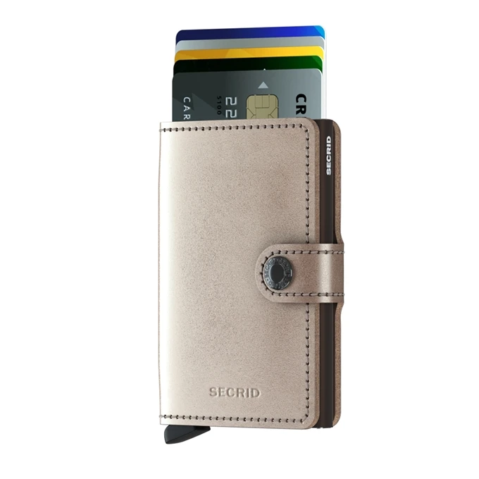 Secrid Miniwallet Portemonnee Metallic Champagne & Brown 4 Secrid Miniwallet Portemonnee Metallic Champagne & Brown - Afbeelding 2