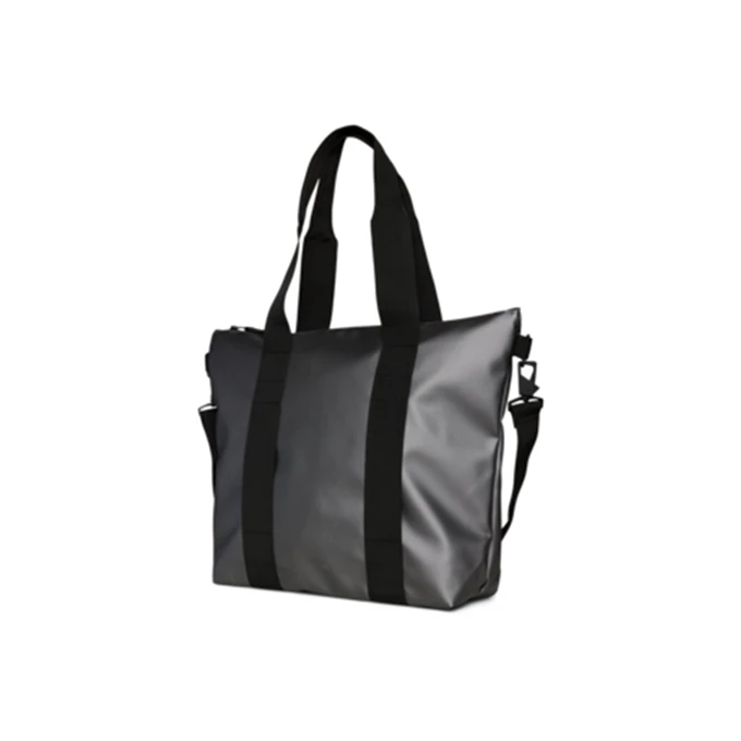 Rains Tote Bag Mini W3 Metallic Grey 6 Rains Tote Bag Mini W3 Metallic Grey - Afbeelding 4