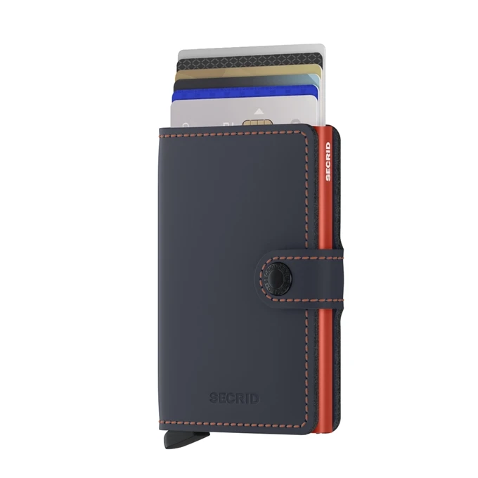 Secrid Miniwallet Portemonnee Matte Night Blue Orange 4 Secrid Miniwallet Portemonnee Matte Night Blue Orange - Afbeelding 2