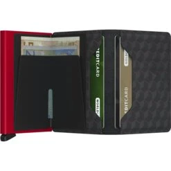 Secrid Slimwallet Portemonnee Optical Black & Red -Luxe Tassen image 2123
