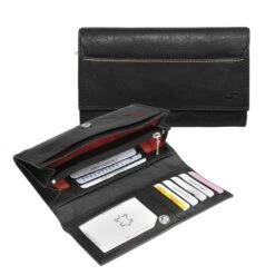 DR Amsterdam Waxi Damesportemonnee 9cc Black -Luxe Tassen image 2141