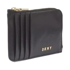 DKNY Bryant Zip Card Hold Black/gold -Luxe Tassen image 2159
