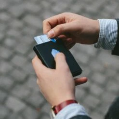 Exentri Leather Wallet RFID Caiman Black -Luxe Tassen image 2177