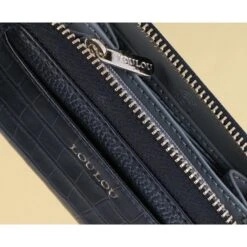 LouLou Essentiels Classy Croc Wallet Black -Luxe Tassen image 2219