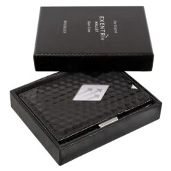 Exentri Leather Leather Wallet Black Cube -Luxe Tassen image 2297
