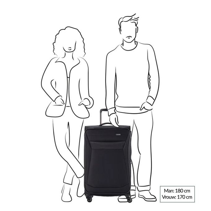 Travelite Chios 4 Wiel Trolley L Black 4 Travelite Chios 4 Wiel Trolley L Black - Afbeelding 2